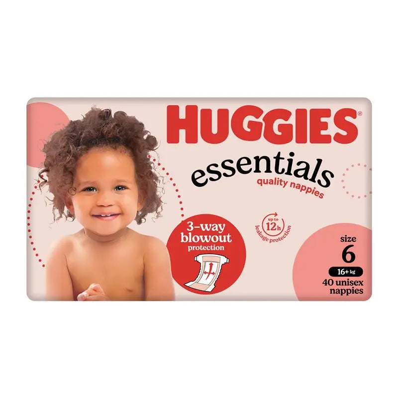 Huggies Essentials Size 6 16kg & Over 40 Pack