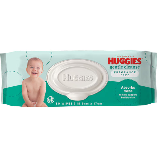 Huggies Fragrance Free Wipes 80 Pack