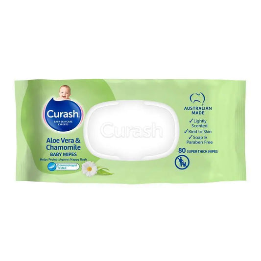Curash Babycare Aloe Vera & Chamomile Wipes 80 Pack