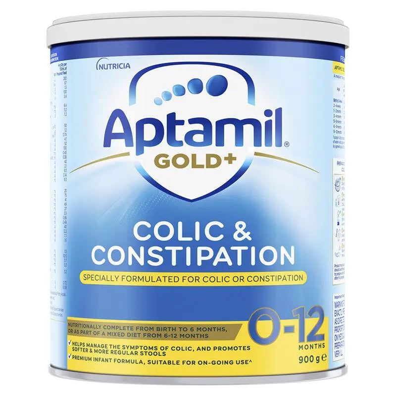Aptamil Gold+ Colic & Constipation Baby Infant Formula From Birth to 12 Months 900g