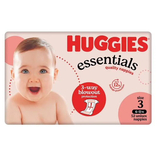 Huggies Essentials Size 3 6-11kg 52 Pack