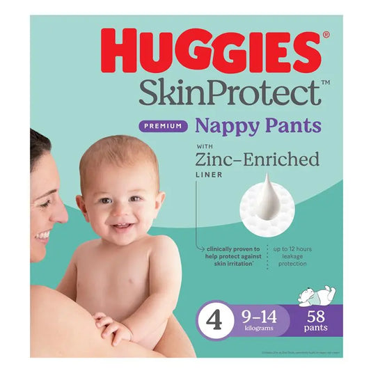Huggies Skin Protect Nappies Size 4 (9-14 Kg) 58 Pack