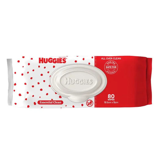 Huggies Essential Clean Baby Wipes 80 Pack