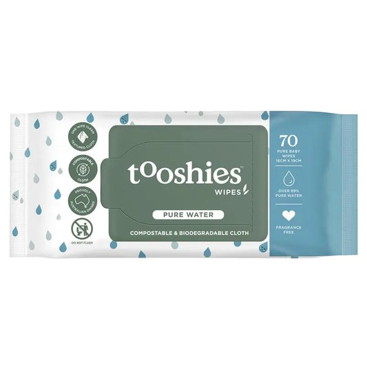 Tooshies Baby Wipes Pure Water 70 Pack