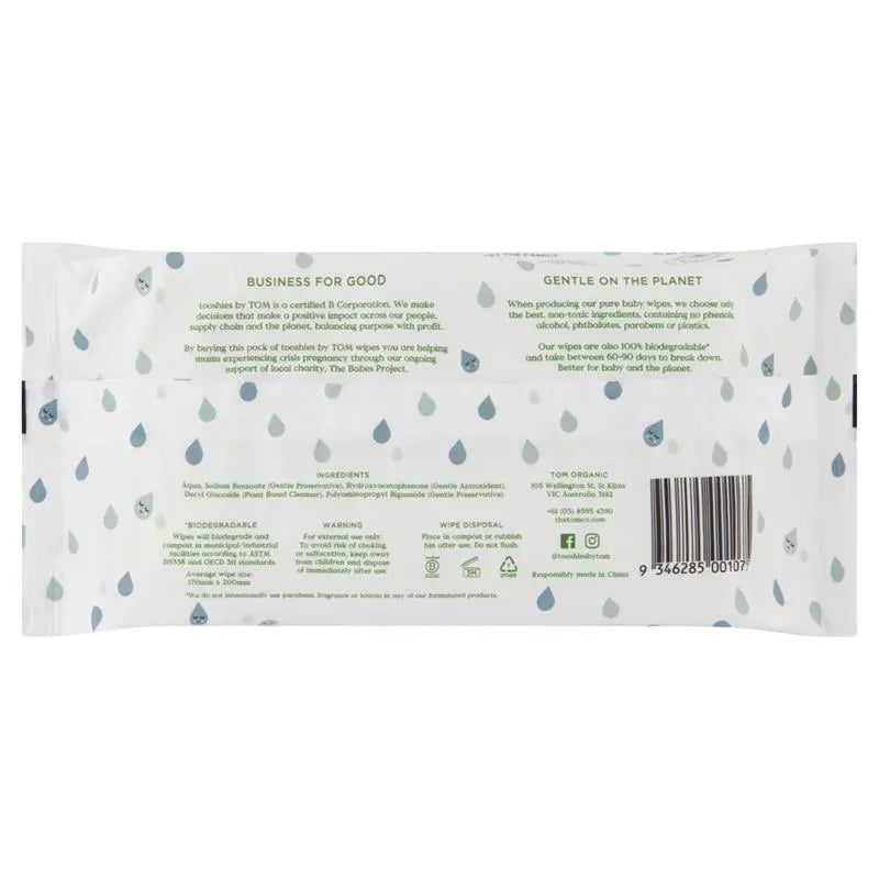 Tooshies Baby Wipes Pure Water 70 Pack