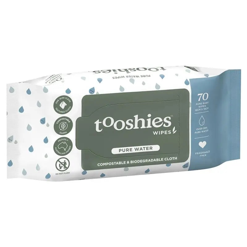 Tooshies Baby Wipes Pure Water 70 Pack